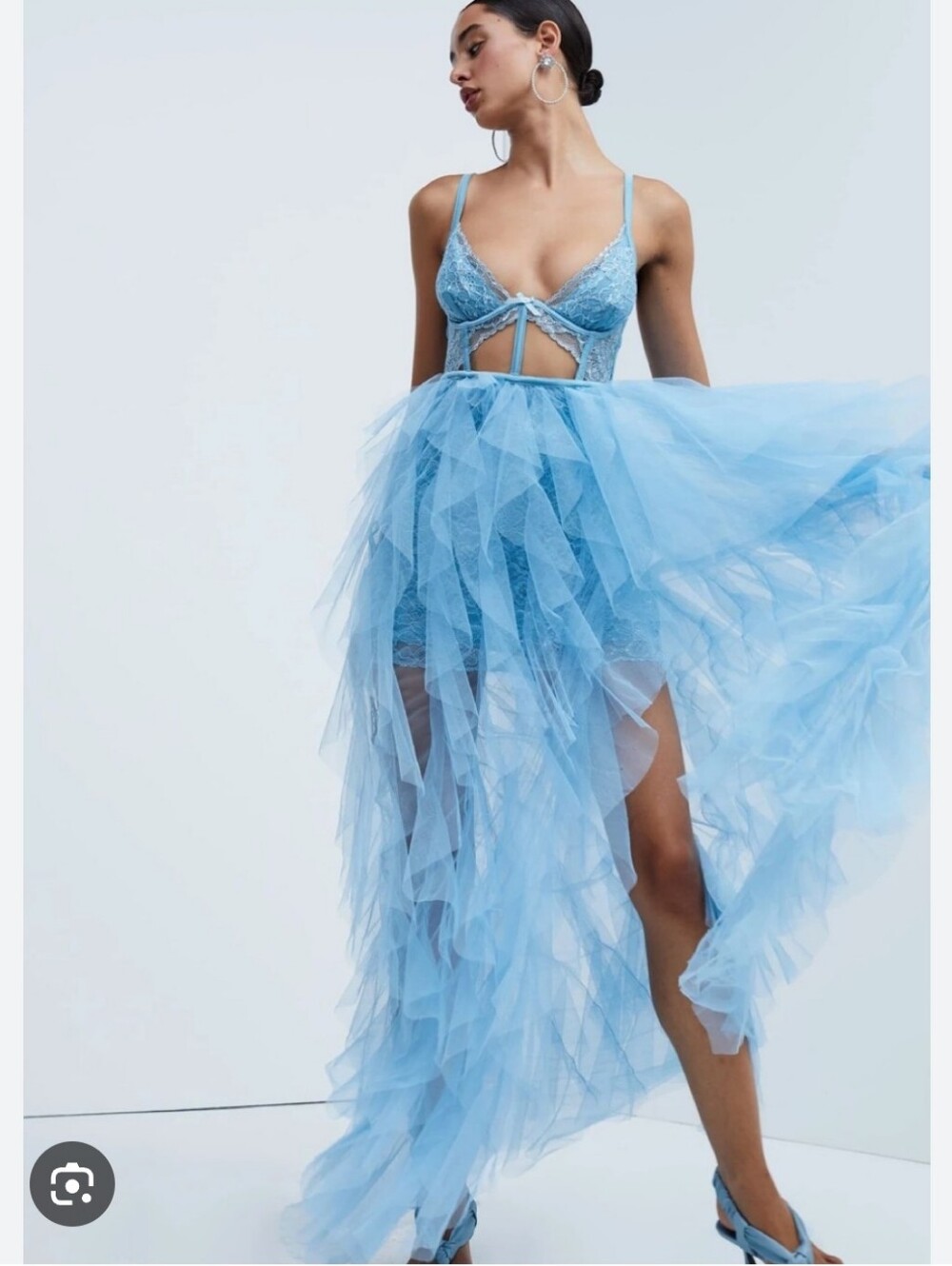 For Love & Lemons | Rosario Blue Bustier Maxi Dress - Picture 3 of 9
